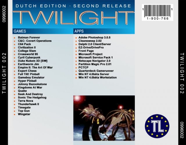 Twilight Dutch Edition - Second Release back cover.