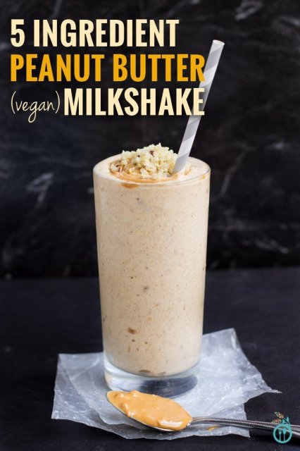 5-Ingredient Healthy Peanut Butter Milkshake