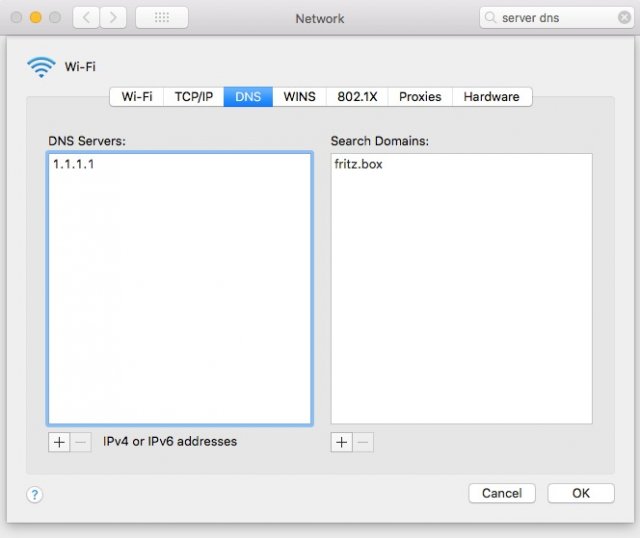 How to change DNS on macOS