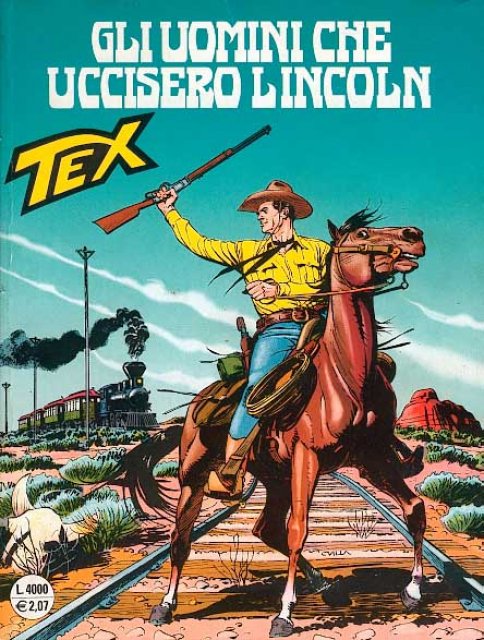 Tex Nr. 449: Gli uomini che uccisero Lincoln front cover (Italian).