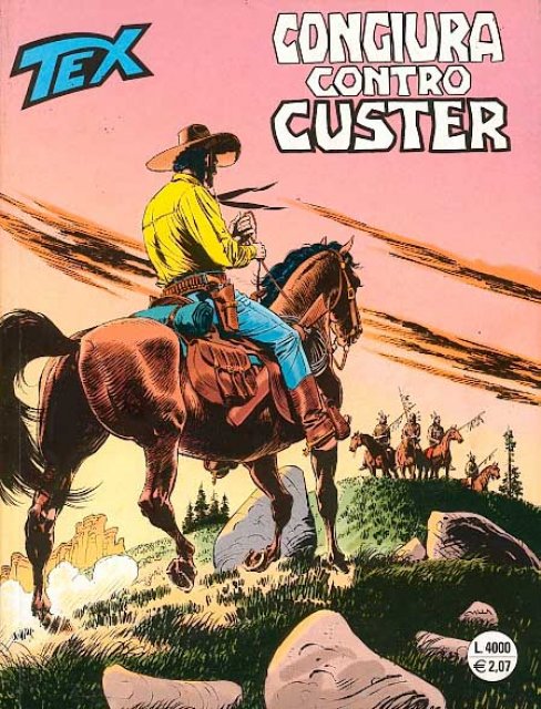 Tex Nr. 490: Congiura contro Custer front cover (Italian).