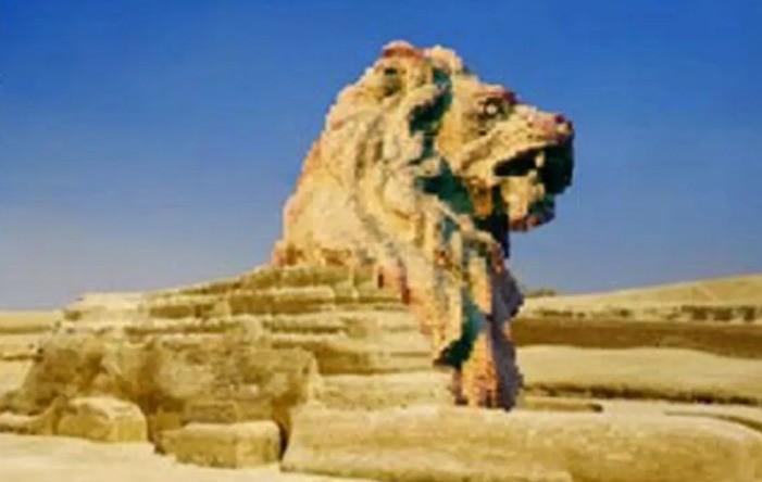 The Sphinx with a lion's head