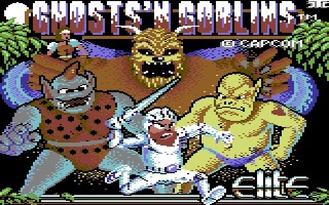 Loading screen of Ghost`n Goblins on the Commodore 64.