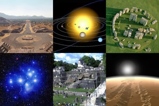 Ancient terrestrial sites show important astronomical configurations