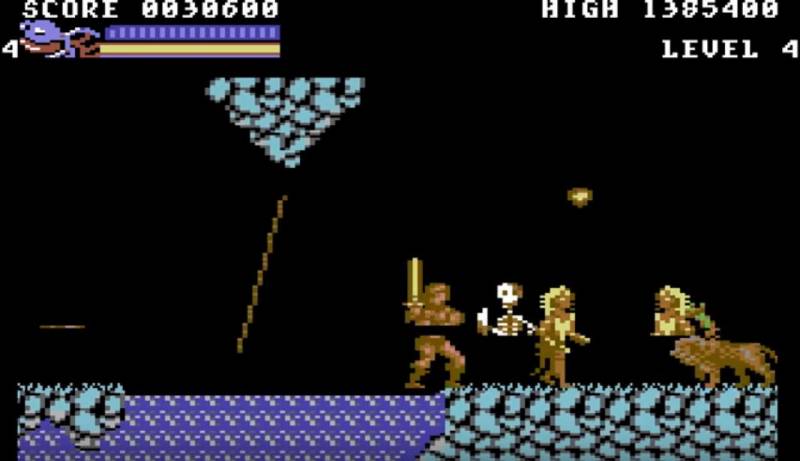 The defective version of Rastan for the Commodore 64