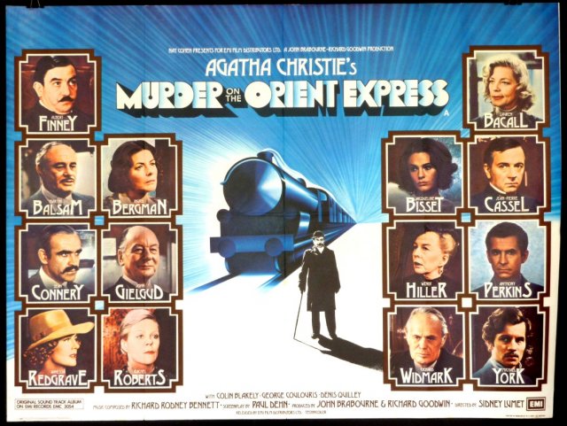 Murder on the Orient Express (1974): Original British quad format film poster.