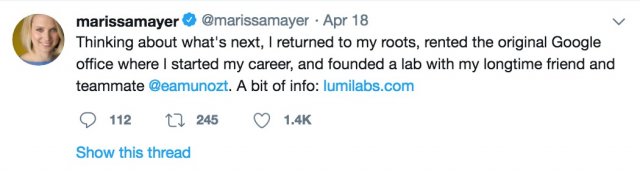 Marissa Mayer founded Lumi Labs