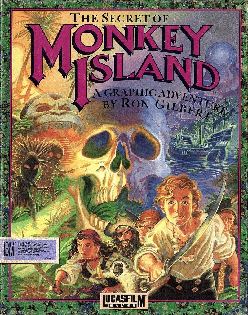 The Secret of Monkey Island - PC DOS front cover