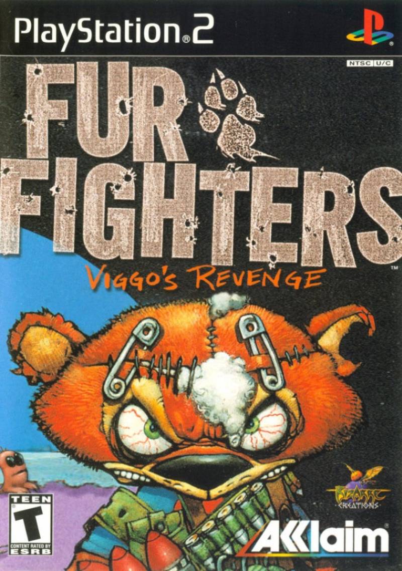 Fur Fighters Playstation 2 USA front cover.