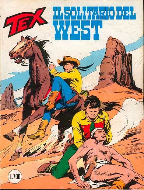 Tex Nr. 250: Il solitario del West front cover (Italian).