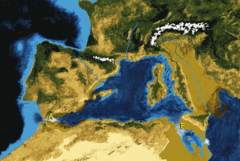 Was the ancient city of Atlantis located in the Mediterranean sea ?