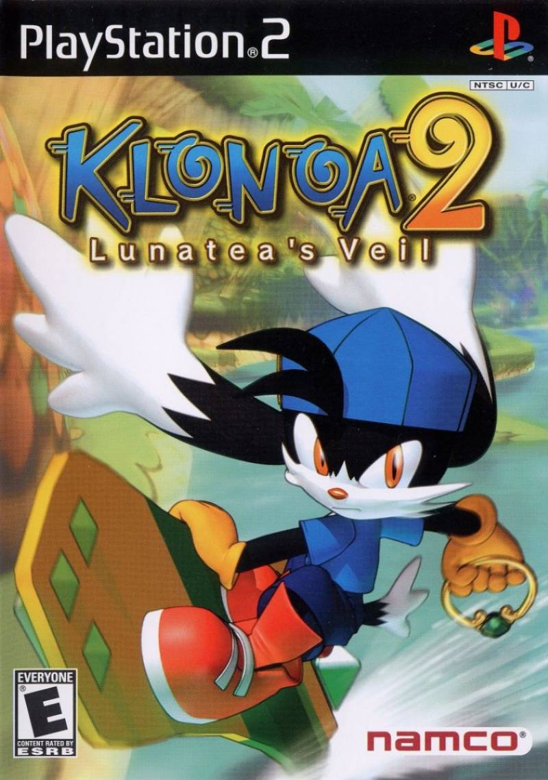 Klonoa 2: Lunatea's Veil Playstation 2 USA front cover.