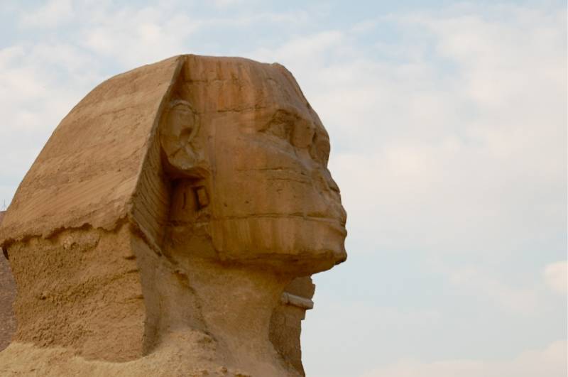 The face of the Sphinx of Giza
