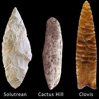 Examples of Clovis and other Paleoindian point forms