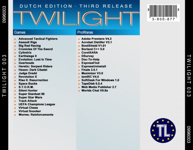 Twilight Dutch Edition - Third Release back cover.