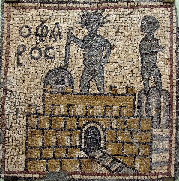 A mosaic depicting the Pharos of Alexandria, from Olbia, Libya c. 4th century AD