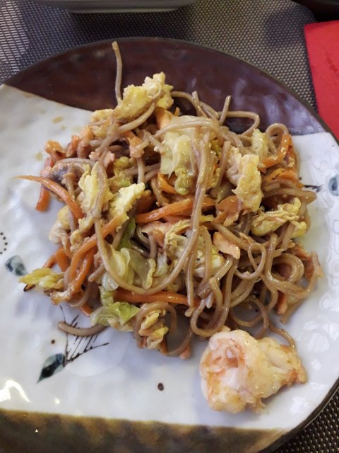 Spaghetti soba giapponesi 