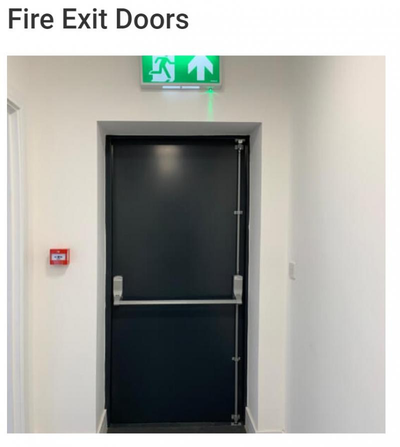 What is the difference between a fire door and a fire exit?