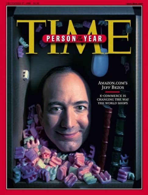 27 december 1999: Jeff Bezos in the cover page of the Time magazine.