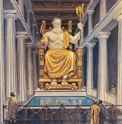 The statue of Zeus at Olympia