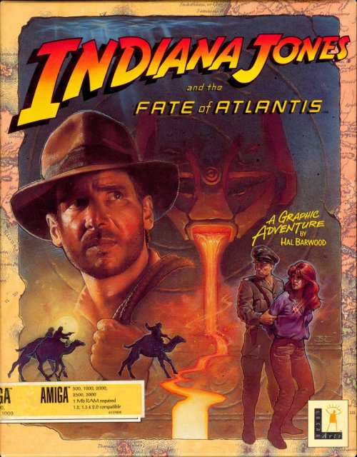 Indiana Jones and the Fate of Atlantis Amiga front cover.