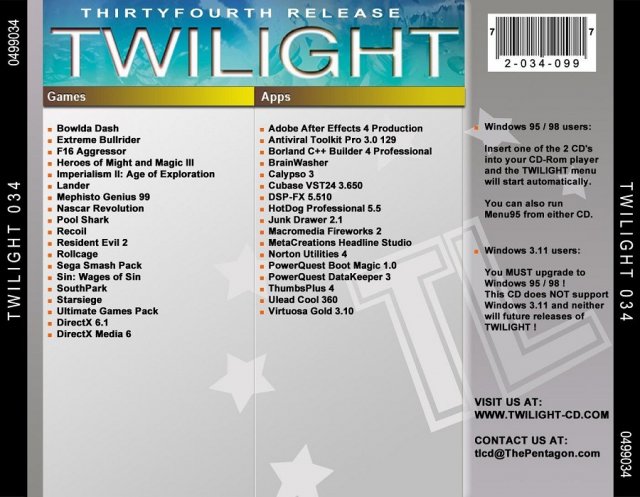 Twilight Dutch Edition - Thirtyfourth Release back cover.