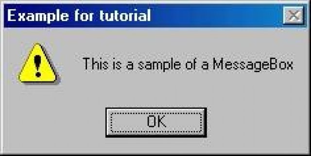 Fig 3: Una MessageBox di Esempio