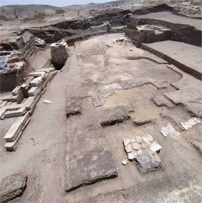 Excavated area of ​​the temple, photo by Ministry of Tourism and Antiquities of Egypt.