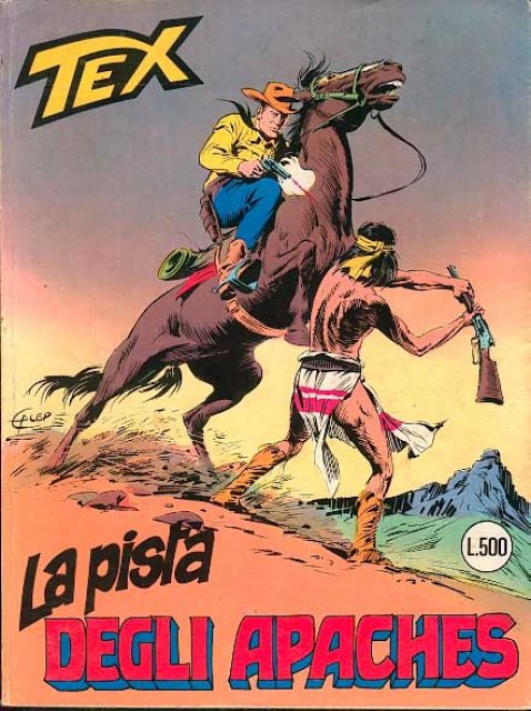 Tex Nr. 227: La pista degli Apaches front cover (Italian).