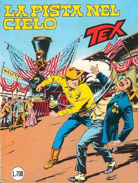 Tex Nr. 257: La pista nel cielo front cover (Italian).