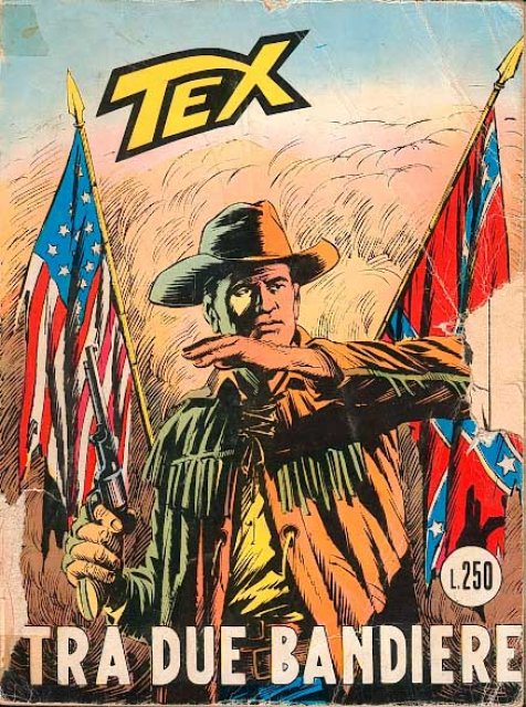 Tex Nr. 113: Tra due bandiere front cover (Italian).