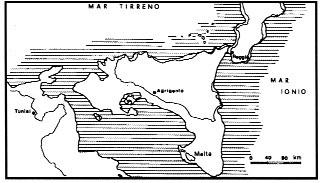 The Strait and the Sicily's channel. From Vittorio Castellani's When the Sea Submerged Europe .