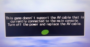 AV cable not supported