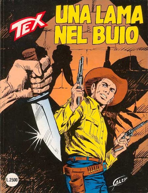 Tex Nr. 397: Una lama nel buio front cover (Italian).