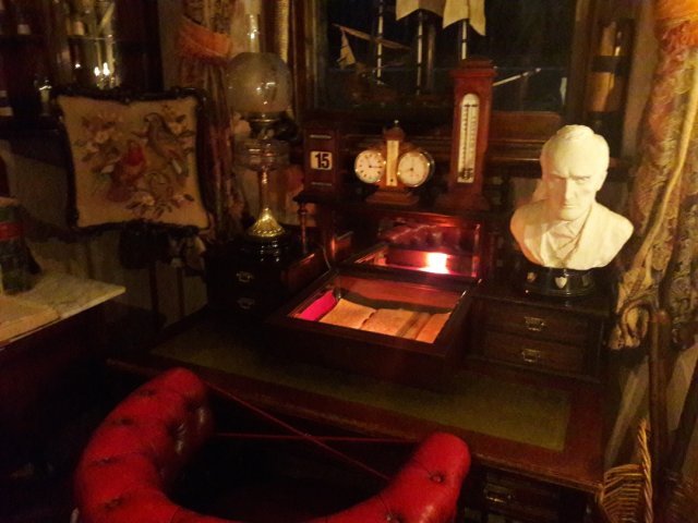 Dr. Watson room. His diary is on the desk. 