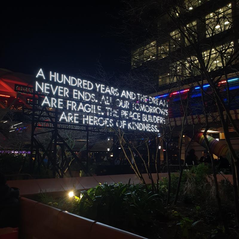 The Peace Poem by Emergency Exit Arts and Robert Montgomery
