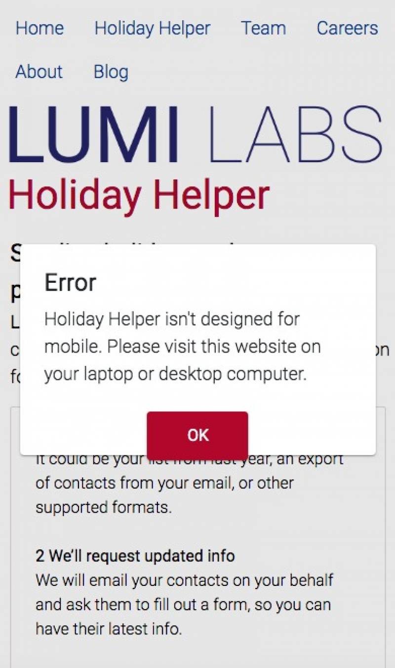 Lumi Labs launched recently it's first product, Holiday Helper