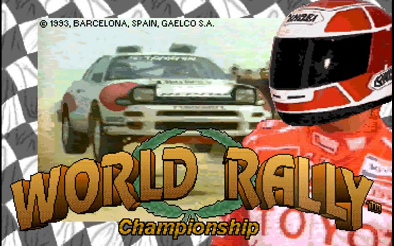 World Rally title screen