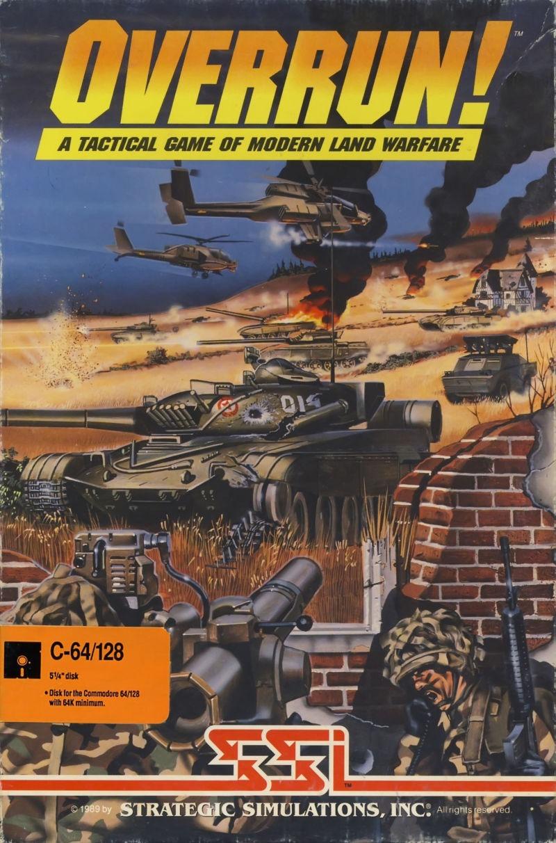 Overrun! front cover for the Commodore 64