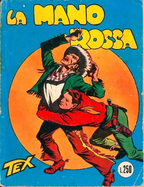 Tex Nr. 001: La Mano Rossa front cover (Italian).