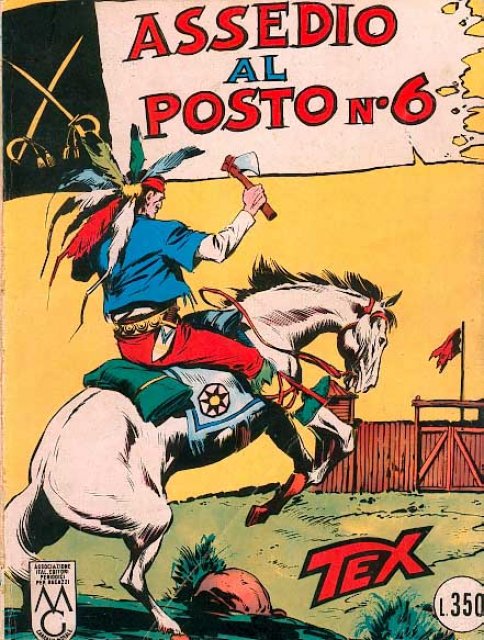 Tex Nr. 027: Assedio al posto n 6 front cover (Italian).