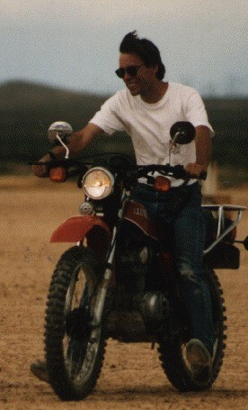 Photo of Lazar on motorcycle at event