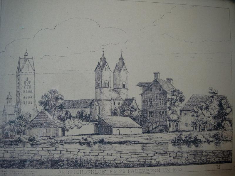Abdinghofkloster zu Paderborn um 1813