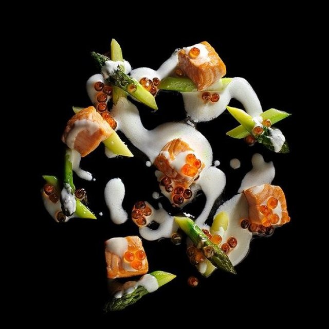 Salmon, Asparagus and Yogurt by Gualtiero Marchesi