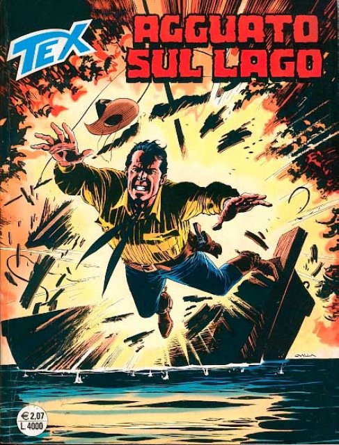 Tex Nr. 495: Agguato sul lago front cover (Italian).