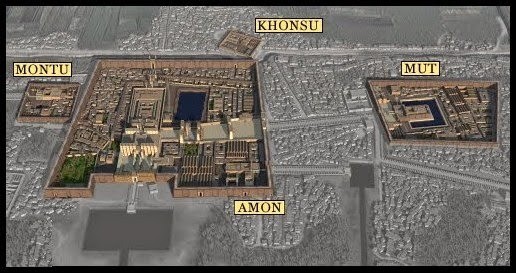Karnak, reconstruction of the ancient temple