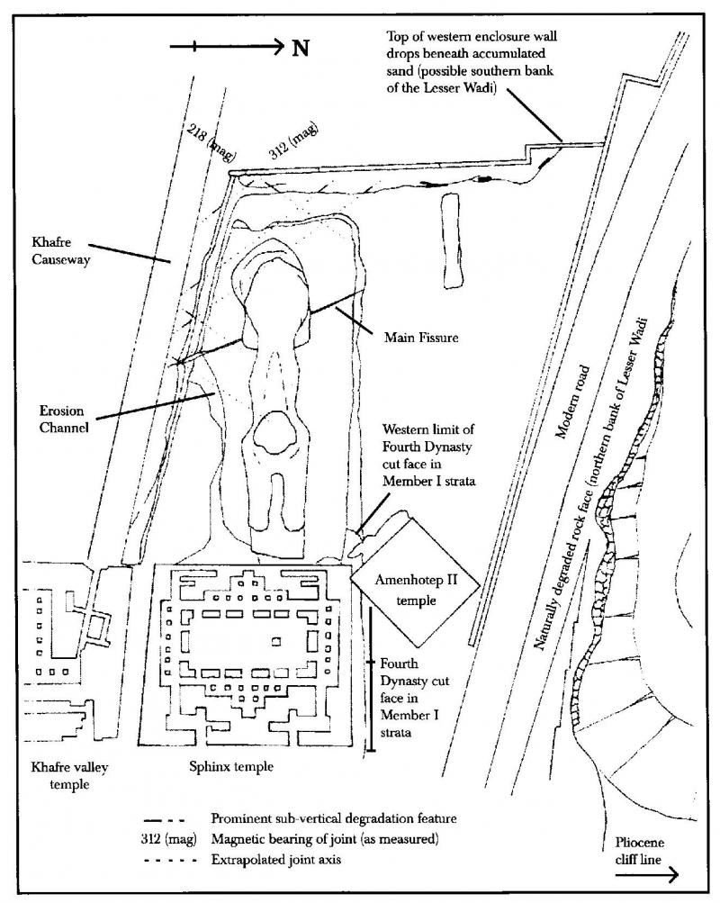 Fig. 1: Sketch plan of the Sphinx and Sphinx enclosure