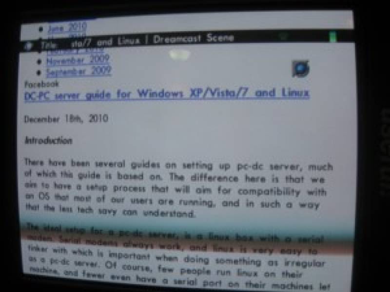 Dreamcast-PC server guide for Windows XP/Vista/7 and Linux - part 2