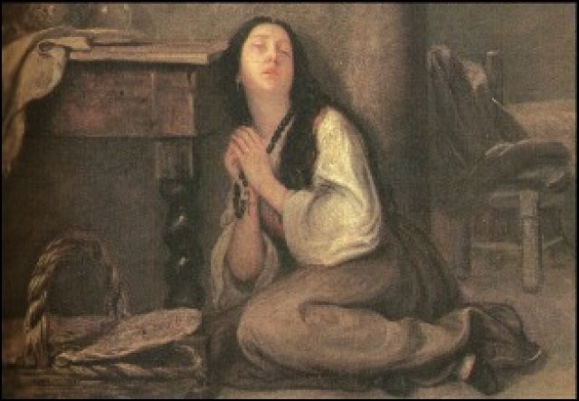 G. Pensabene, Lucia in preghiera
