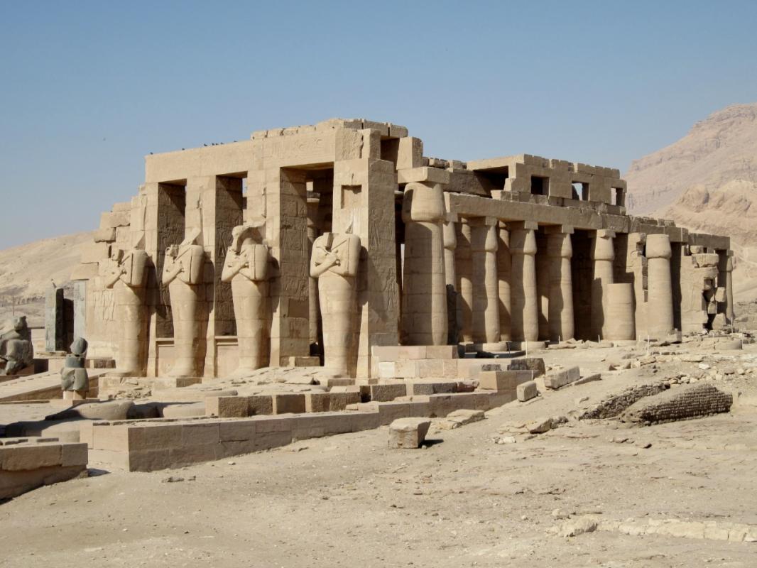 The Ramesseum, mortuary temple of the pharaoh Ramses II